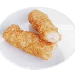 ฟองเต้าหู้ใส้กุ้งทอด