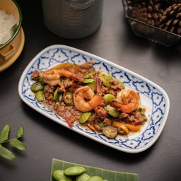 ผัดสะตอกุ้งสด