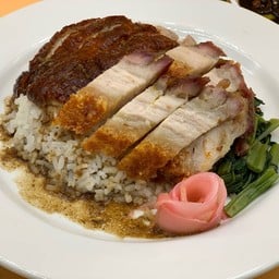 ข้าวเป็ด+หมูกรอบ