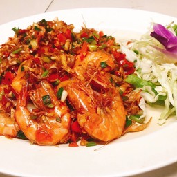 กุ้งผัดพริกเกลือ