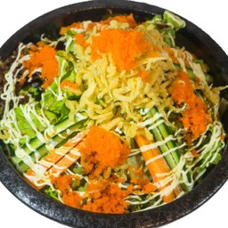 สลัดปลาเงินทอดกรอบ