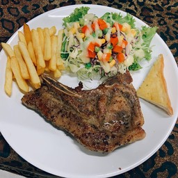 พอร์คชอป พริกไทยดำ