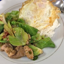 แขนงหมูสด+ไข่ดาว