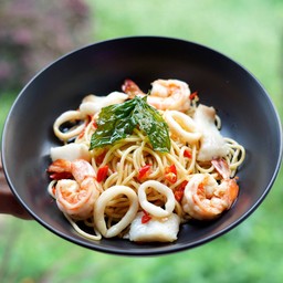 Spaghetti Spicy Seafood