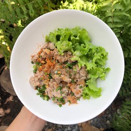 เกาเหลาคลุก(แห้ง)หมูบะช่อทรงเครื่อง