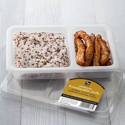 ข้าวเหนียวคีนัวไก่เค็ม