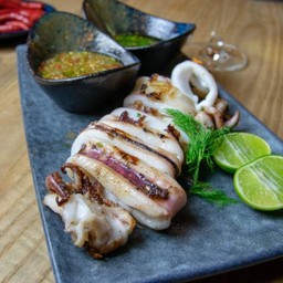 Grilled Squid & Prawns
