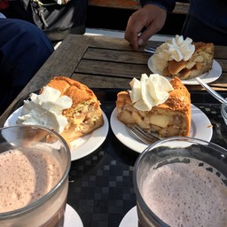 apple pie and hot chocolate
