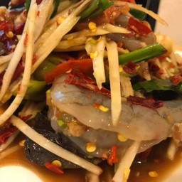 ตำกุ้งสด ปลาร้า