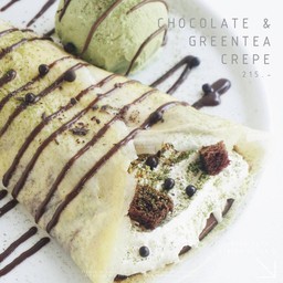 Chocolate and Greentea Crepe