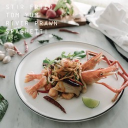 Spaghetti Tom Yum River Prawn