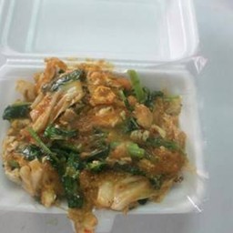 สุกี้แห้ง ไก่ พิเศษ Fried sukiyaki with chicken (extra)
