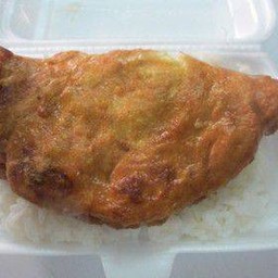 ข้าว ไข่เจียวหมูสับ Rice + minced pork omelette