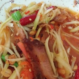 ตำคอหมูย่าง