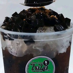 เฉาก๊วยแบบตัก เนื้อชิ้นใหญ่+คาราเมลโอวทึ้ง