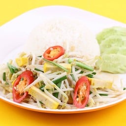 ผัดถั่วงอก (ไม่ใส่เนื้อสัตว์)