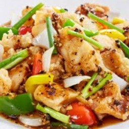 ไก่ผัดพริกไทยดำ