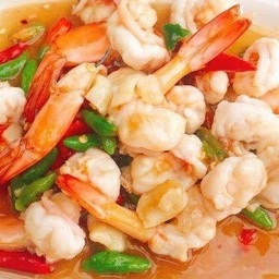 กุ้งผัดพริกขี้หนู