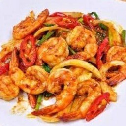 กุ้งผัดพริกเผา