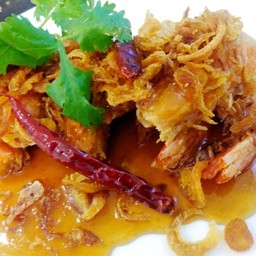 กุ้งราดซอสมะขาม