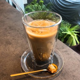 Iced Salted Caramel Latte & Candy