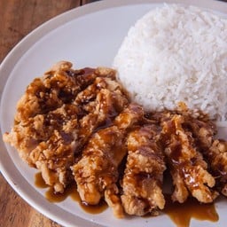 ข้าวไก่กรอบซอสเทอริยากิ