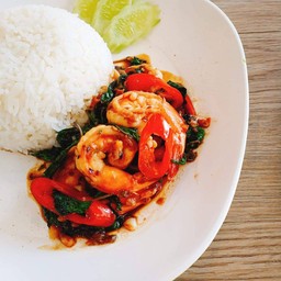 กะเพรา กุ้ง