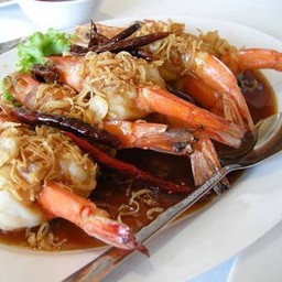 กุ้งราดซอสมะขาม