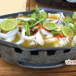 ปลาหมึกไข่นึ่งมะนาว (เล็ก)