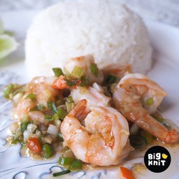 ข้าวราดกุ้งพริกขี้หนูสด