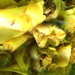 แกงเหลืองปลากะพง 