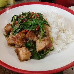 ข้าวกระเพราหมูกรอบ