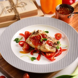 Sea bass with chilli sweet sauce