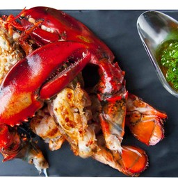 Grilled Spicy Roasted Garlic Lobster