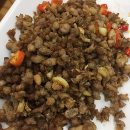 อินทรีย์เค็มผัดหมูสับ