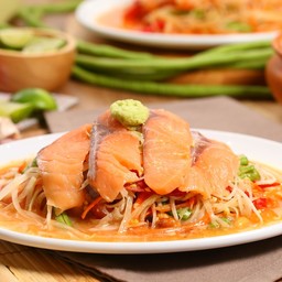 ส้มตำแซลมอลวาซาบิ