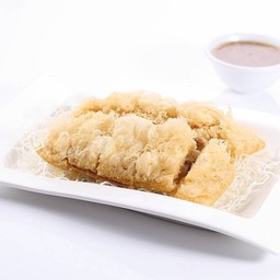 เนื้อเป็ดสอดไส้เผือกทอด