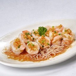 กุ้งนึ่งกระเทียมวุ้นเส้น