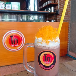 โกโก้ (L) ปั่น + วิปครีม + ฝอยทอง