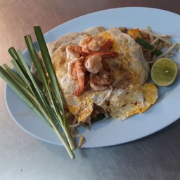 ผัดไทยกุ้งสดธรรมดา