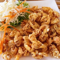 จักจั่นทะเลทอดกระเที่ยมพริกไทย 160 ฿