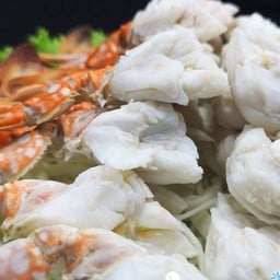 กรรเชียง​ปู​ม้านึ่ง สด  อร่อย