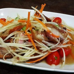 ตำคอหมูย่าง