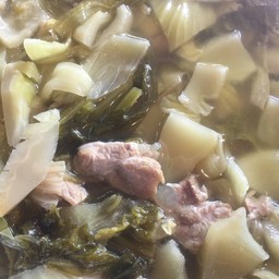 ต้มจืดผัดกาดดอง กระดูกอ่อน