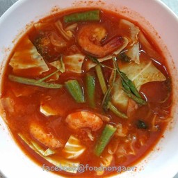 แกงส้มผักรวม+กุ้ง