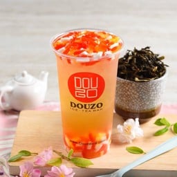 ชาเขียวมะลิใส่วุ้นสายรุ้ง