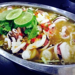 ปลาหมึกไข่นึ่งมะนาว