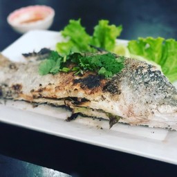 ปลากระพงเป็นเผาเกลือ