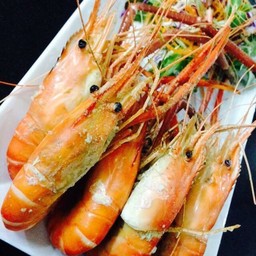 กุ้งแม่น้ำอบเกลือ ครึ่งกิโล