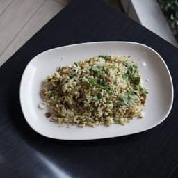 ข้าวผัดหมูกรอบกาน่าฉ่าย (ร้าน PN Chinese Food)